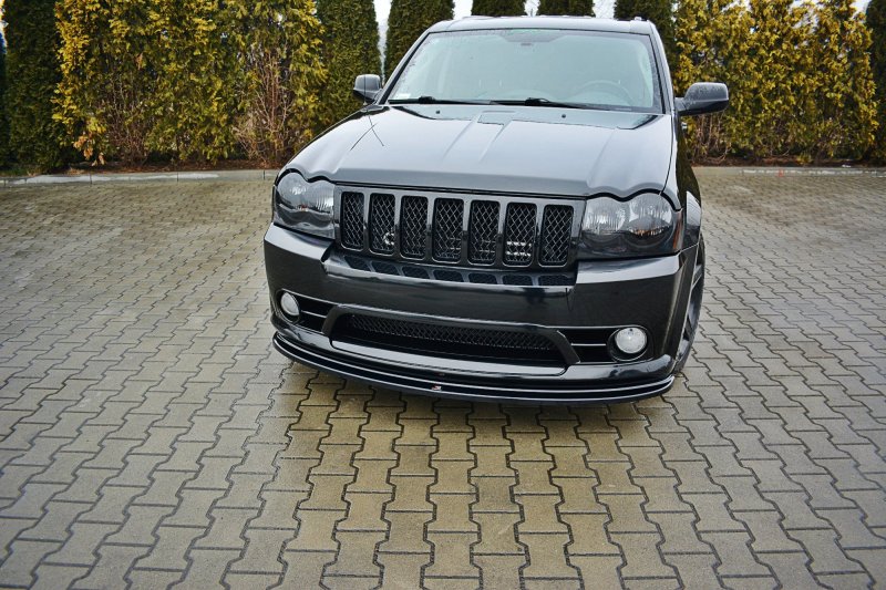 Maxton Front Ansatz V.1 für JEEP GRAND CHEROKEE WK STR8 schwarz Hochglanz JE-GC-3-SRT8-FD1-G