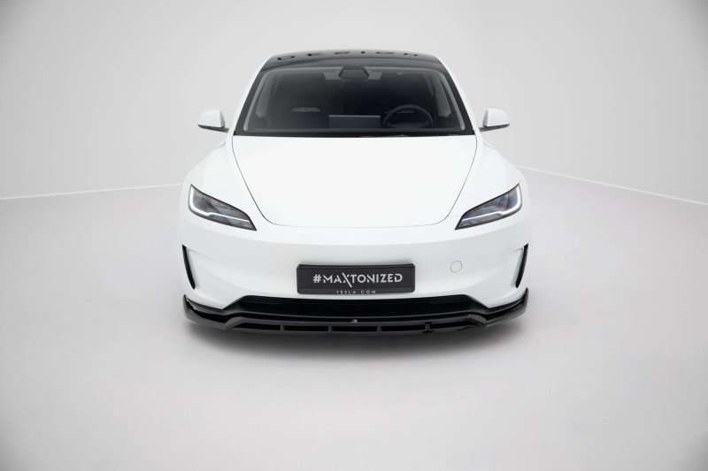 Maxton Front Ansatz V.1 Tesla Model 3 Performance Mk1 Facelift schwarz Hochglanz TE-MODEL3-1F-PFC-FD1G+FD1R-G