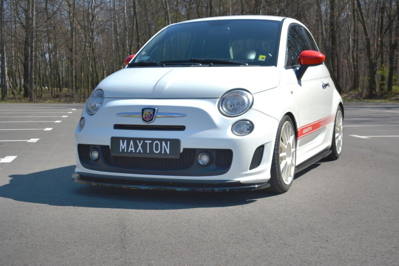Maxton Front Ansatz V.2 Abarth 500 Mk1 schwarz Hochglanz FI-500-ABARTH-FD2-G