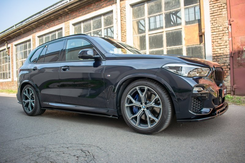Maxton Seitenschweller Ansatz für BMW X5 G05 M Paket schwarz Hochglanz BM-X5-05-MPACK-SD1-G
