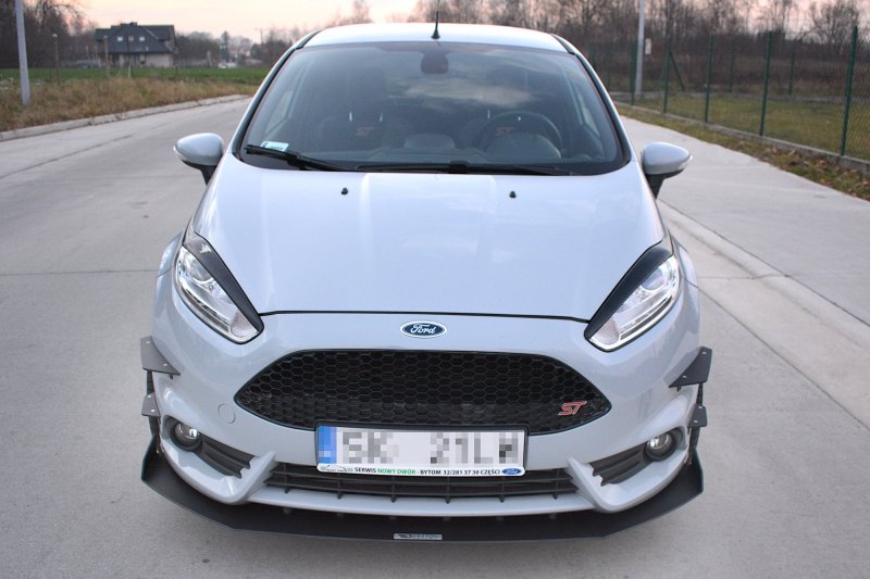 Maxton Scheinwerfer Blenden Böser Blick V.1 für Ford Fiesta ST / ST-Line / Standard Mk7 FL schwarz Hochglanz FO-FI-7F-ST-L1-G