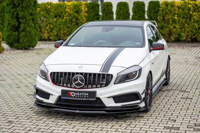 Maxton Front Ansatz für Mercedes A45 AMG W176 schwarz Hochglanz ME-A-176-AMG-FD1-G