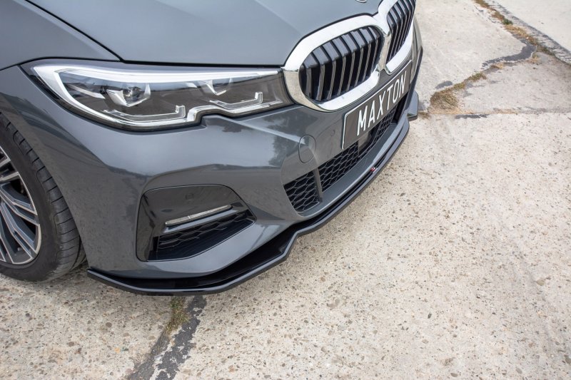 Maxton Front Ansatz V.2 für BMW 3er G20 M Paket schwarz Hochglanz BM-3-20-MPACK-FD2-G