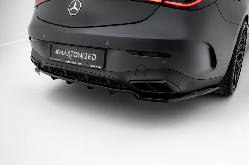 Maxton Mittlerer Cup Diffusor Heck Ansatz Mercedes-Benz CLE AMG-Line C236 schwarz Hochglanz ME-CLE-236-AMGLINE-RD1G+RD2-G