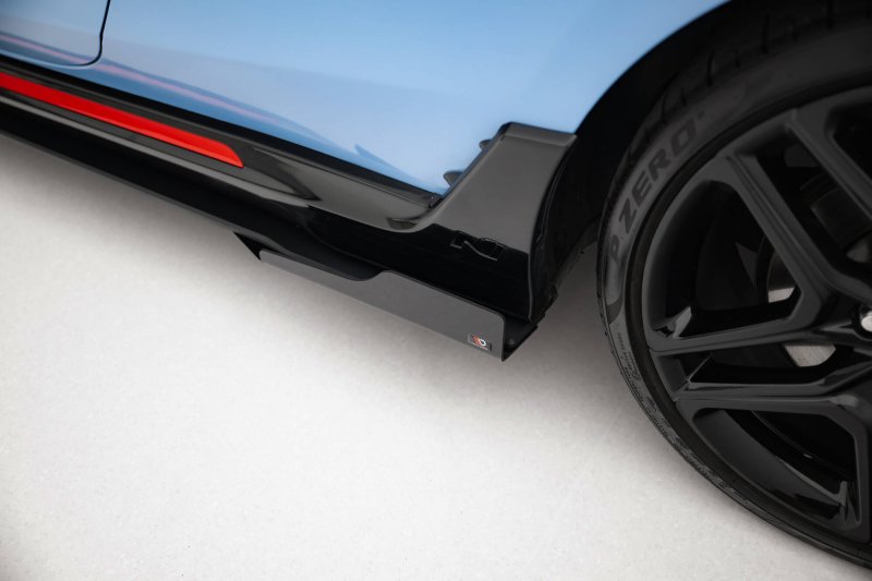 Maxton Street Pro Seitenschweller Ansatz + Flaps Hyundai Veloster N Mk2 schwarz Hochglanz HYVE2NCNC-SD1B+SF1-G