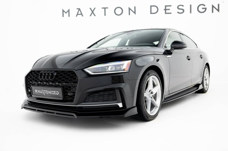 Maxton Front Ansatz Audi S5 / A5 S-Line Coupe / Sportback F5 schwarz Hochglanz AU-S5-2-FD1G+FD1R-G