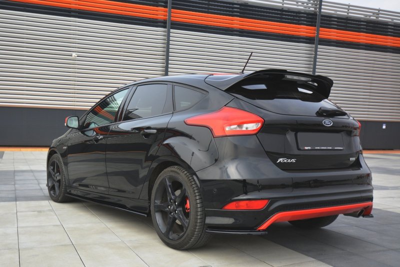 Maxton Spoiler CAP für Ford Focus ST-Line Mk3 FL schwarz Hochglanz FO-FO-3F-STLINE-CAP1-G