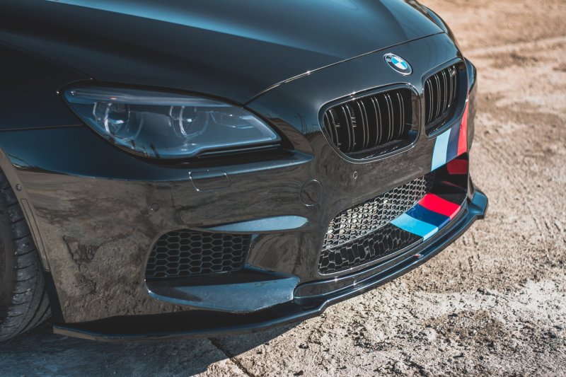 Maxton Front Ansatz V.2 für BMW M6 F06 Gran Coupe schwarz Hochglanz BM-6-06-M-GC-FD2-G