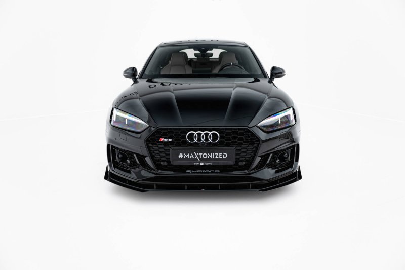 Maxton Front Flaps Flaps Audi RS5 Coupe / Sportback F5 schwarz Hochglanz AURS52SBCNC-FSF1-G