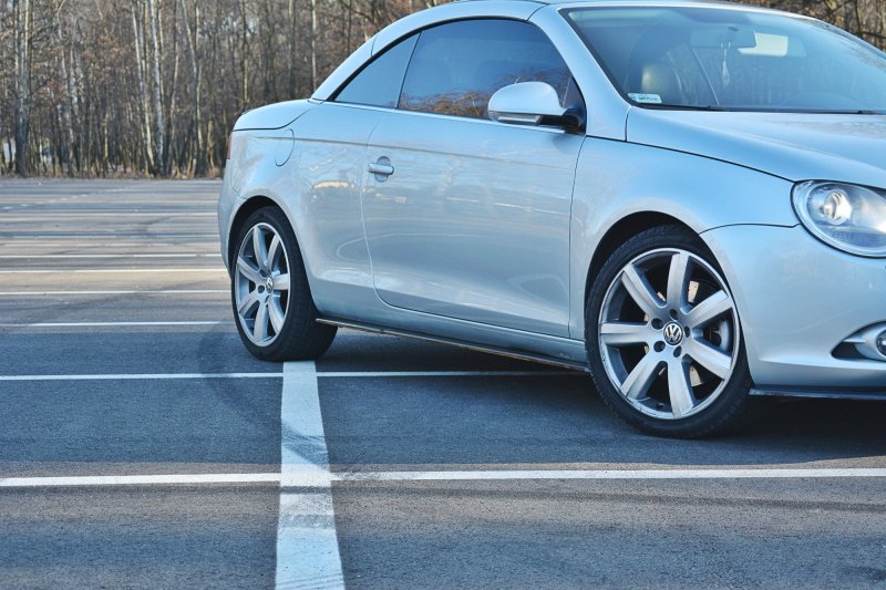 Maxton Seitenschweller Ansatz für VW EOS schwarz Hochglanz VW-EOS-1-SD1-G