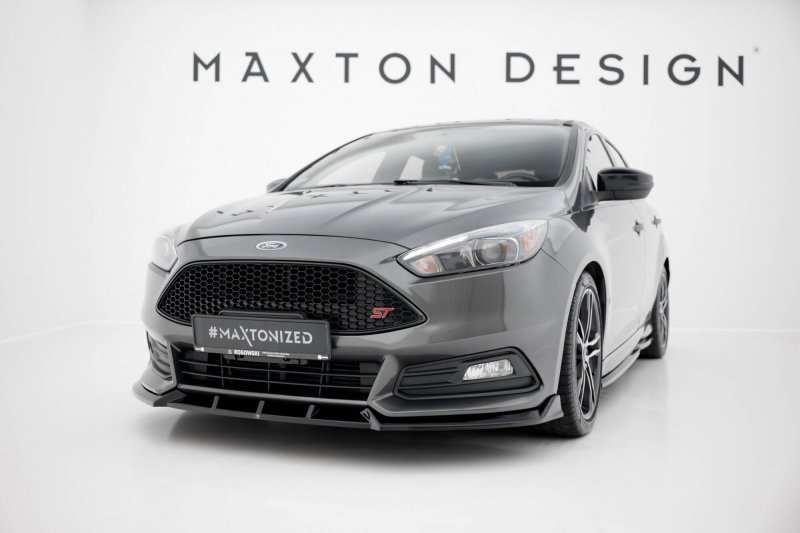 Maxton Front Ansatz V.6 Ford Focus ST Mk3 Facelift schwarz Hochglanz FO-FO-3F-ST-FD6-G