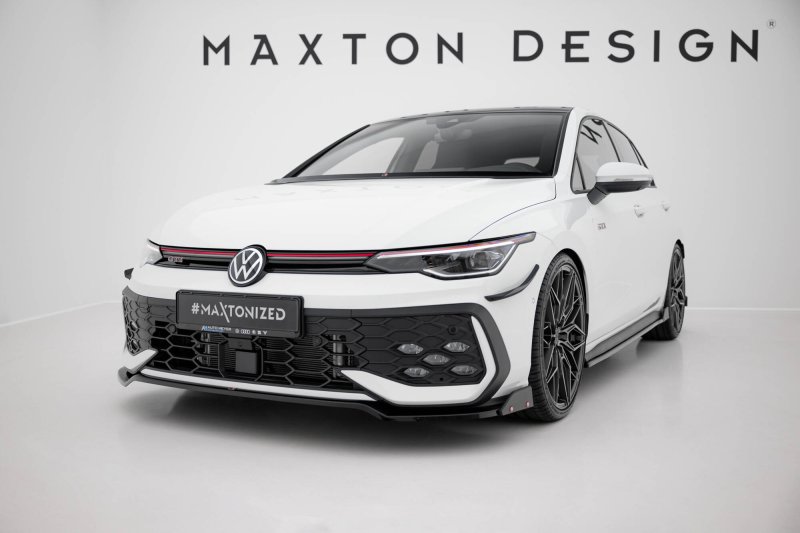 Maxton Front Ansatz V.3 + Flaps VW Golf GTI / GTE / R-Line Mk8 Facelift VW-GO-8F-GTI-FD3G+FSF1B