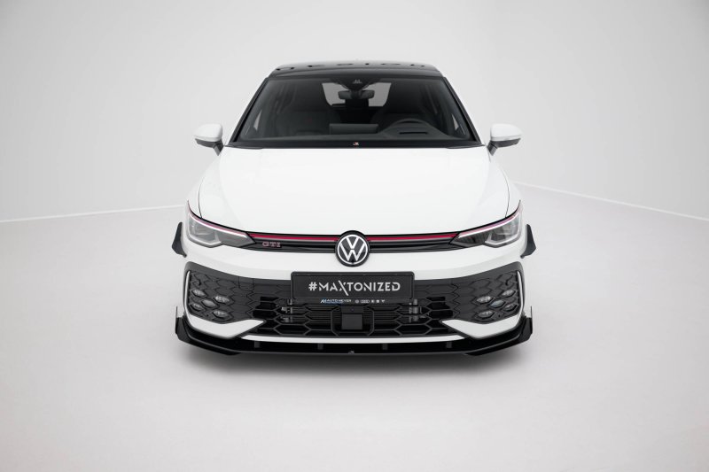 Maxton Flaps VW Golf GTI / GTE / R-Line Mk8 Facelift schwarz Hochglanz VWGO8FGTICNC-FSF1-G
