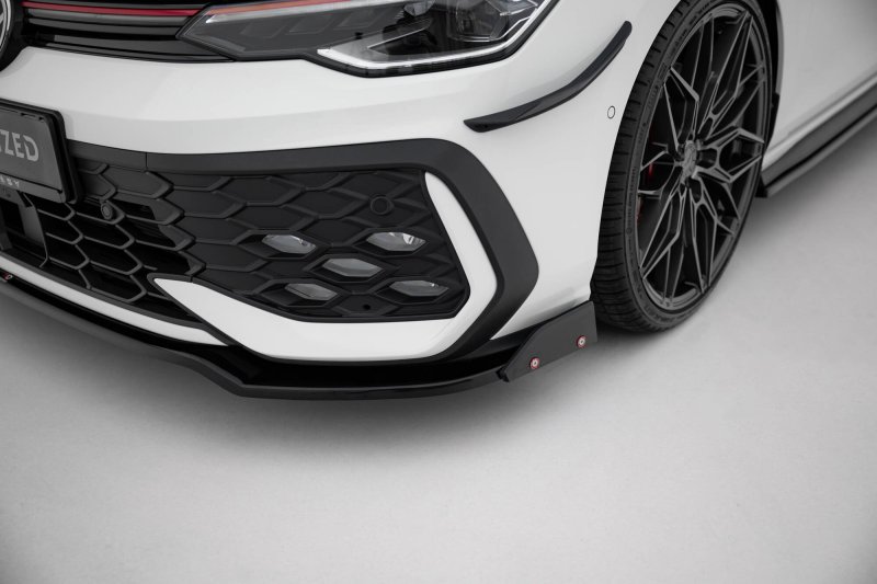 Maxton Front Ansatz V.3 + Flaps VW Golf GTI / GTE / R-Line Mk8 Facelift VW-GO-8F-GTI-FD3G+FSF1B