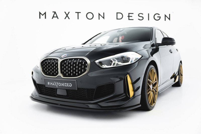 Maxton Front Ansatz BMW M135i M-Performance F40 schwarz Hochglanz BM-1-40-M-MPFC-FD1-G