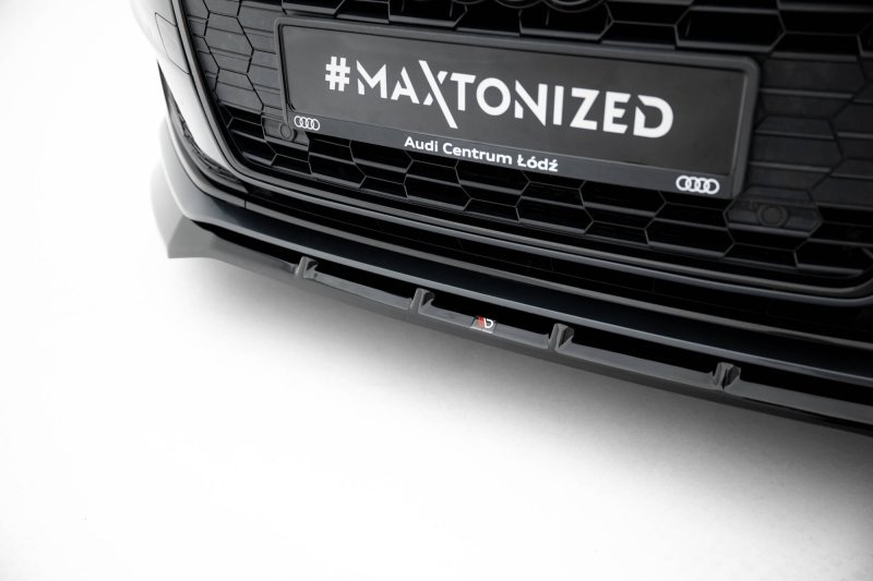 Maxton Front Ansatz V.2 Audi A5 F5 Facelift schwarz Hochglanz AU-A5-2F-SB-FD2-G