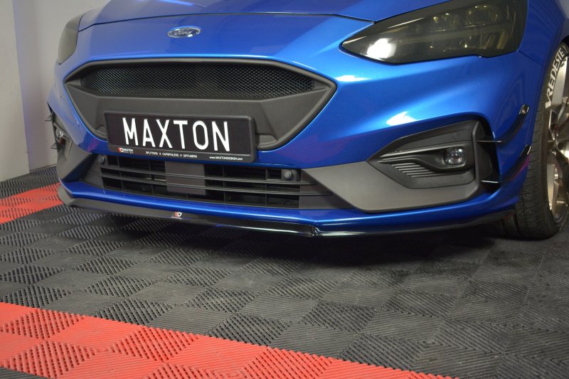 Maxton Front Ansatz V.3 für Ford Focus ST / ST-Line Mk4 schwarz Hochglanz FO-FO-4-STLINE-FD3-G