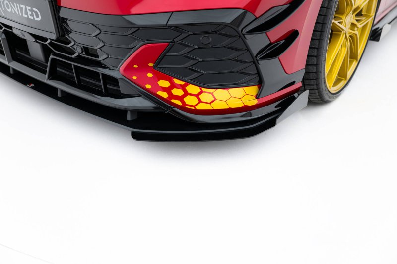 Maxton Front Flaps Flaps VW Golf GTI Clubsport Mk8 Facelift schwarz Hochglanz VWGO8FGTICSCNC-FSF1-G
