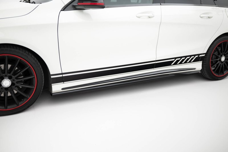 Maxton Seitenschweller Ansatz Mercedes-Benz CLA AMG-Line C117 schwarz Hochglanz ME-CLA-117-AMGLINE-SB-SD1-G