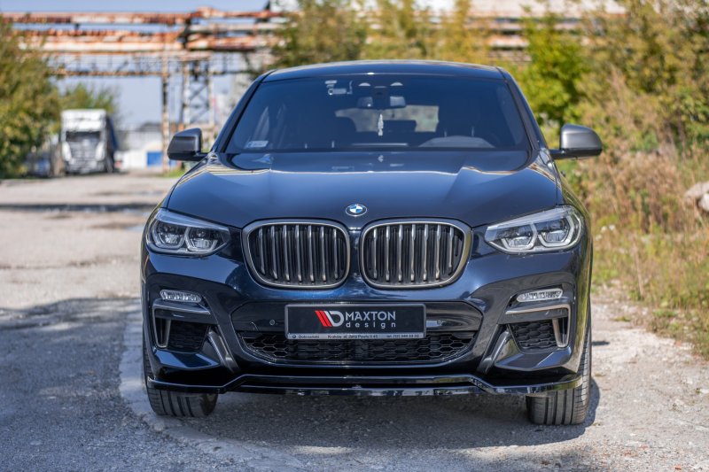 Maxton Front Ansatz für  BMW X4 M-Paket G02 schwarz Hochglanz BM-X4-02-MPACK-FD1G+FD1R-G