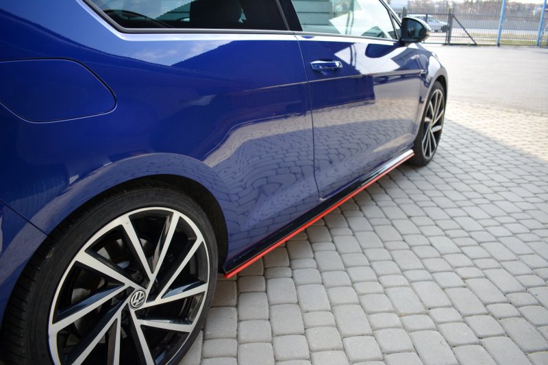 Maxton Seitenschweller Ansatz für V.2 für VW Golf 7 R / R-Line Facelift VW-GO-7F-R-SD2-RED