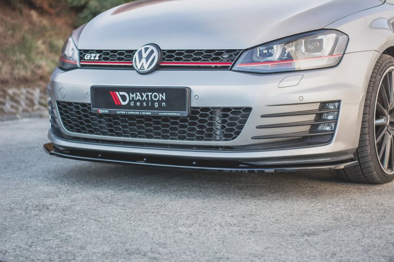 Maxton Front Ansatz V.1 für VW Golf 7 GTI  schwarz Hochglanz VW-GO-7-GTI-FD1-G