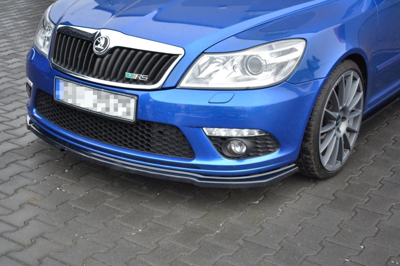 Maxton Front Ansatz V.2 für Skoda Octavia RS Mk2 FL schwarz Hochglanz SK-OC-2F-RS-FD2-G