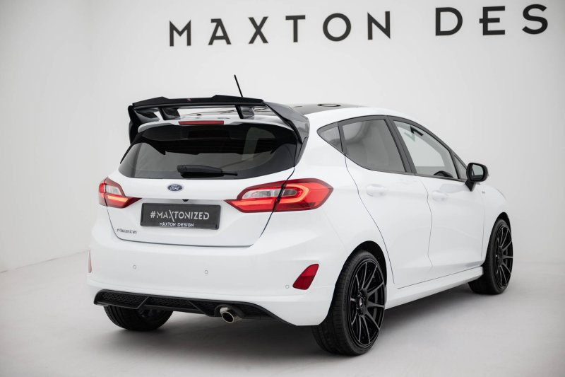 Maxton Spoiler CAP Abrisskante Ford Fiesta Standard / ST / ST-Line Mk8 (FO-FI-8-FH1FP) schwarz Hochglanz FO-FI-8-CAP2-G