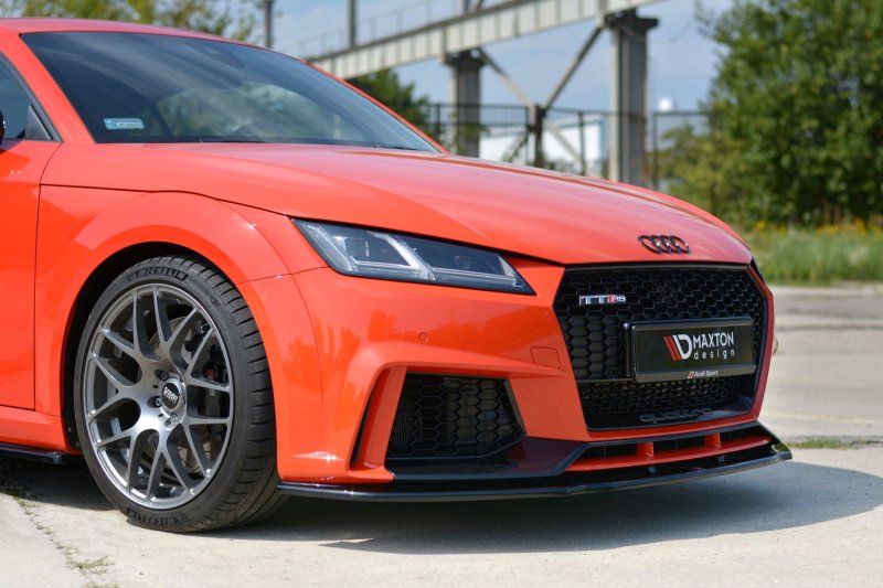 Maxton Front Ansatz V.1 für Audi TT RS 8S  schwarz Hochglanz AU-TT-3-RS-FD1-G