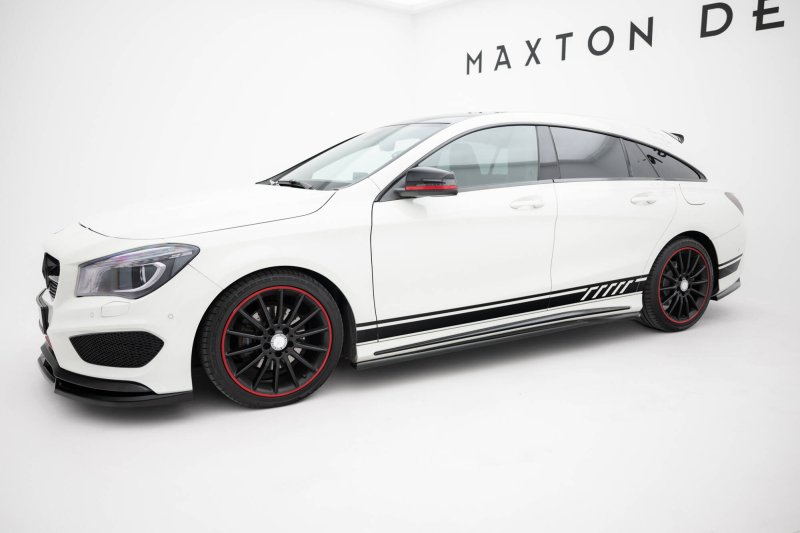Maxton Seitenschweller Ansatz Mercedes-Benz CLA AMG-Line C117 schwarz Hochglanz ME-CLA-117-AMGLINE-SB-SD1-G