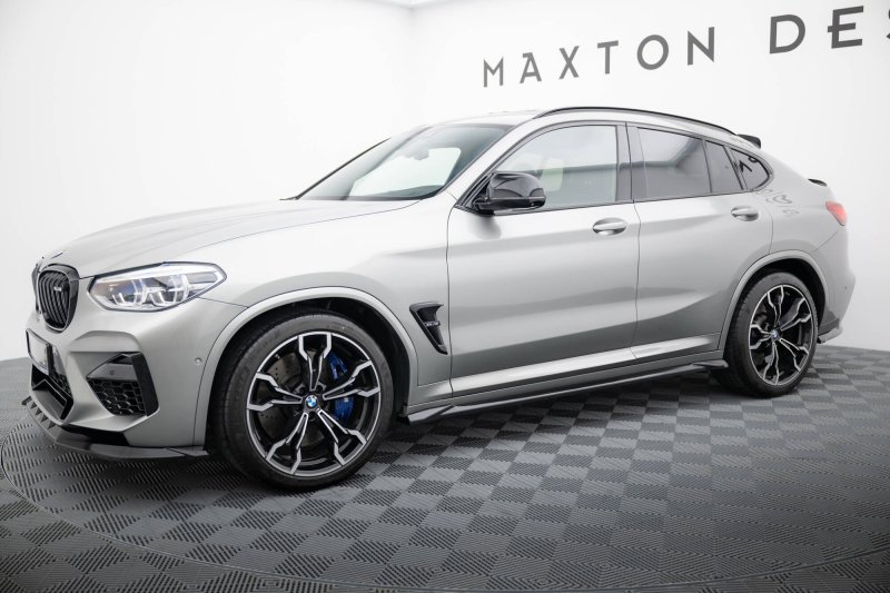 Maxton Seitenschweller Ansatz BMW X4M F98 Facelift schwarz Hochglanz BM-X4M-F98-SD1-G