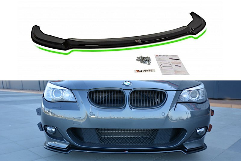 Maxton Front Ansatz für BMW 5er E60/61 M Paket schwarz Hochglanz BM-5-60-MPACK-FD1-G