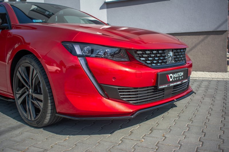 Maxton Front Ansatz V.1 für Peugeot 508 Mk2 schwarz Hochglanz PE-508-2-GT-FD1-G