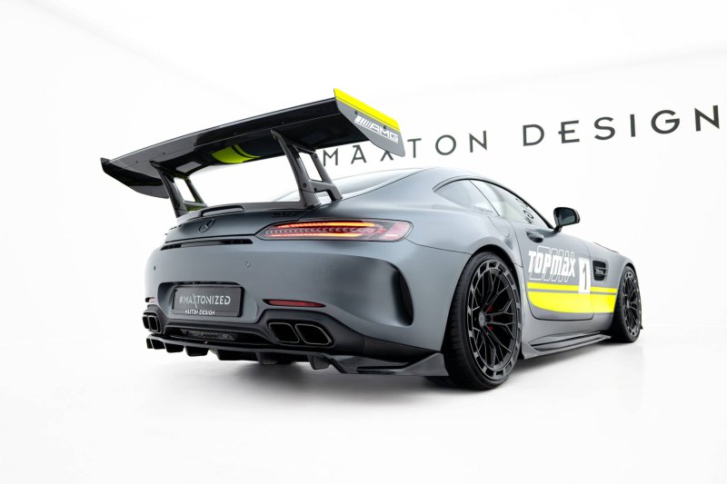 Maxton Mittlerer Cup Diffusor Heck Ansatz Mercedes-AMG GT C C190 Facelift schwarz Hochglanz ME-AMG-GTC-1F-RD1G+RD2-G