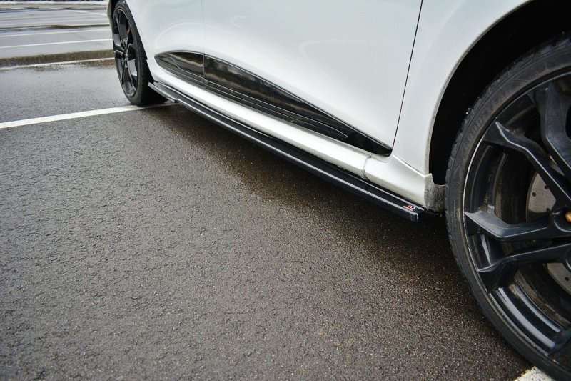 Maxton Seitenschweller Ansatz für RENAULT CLIO MK4 RS   schwarz Hochglanz RE-CL-4-RS-SD1-G