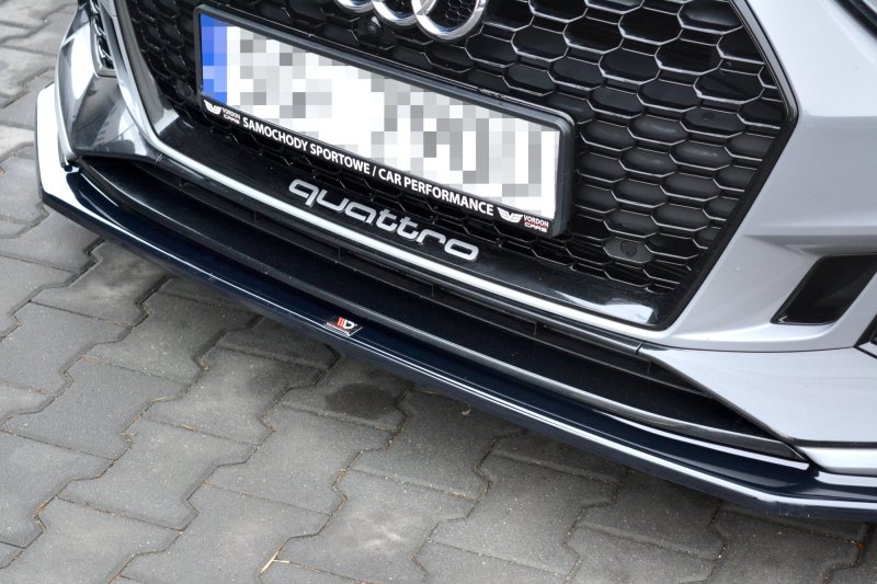 Maxton Front Ansatz V.2 für Audi RS5 F5 Coupe / Sportback schwarz Hochglanz AU-RS5-2-FD2-G