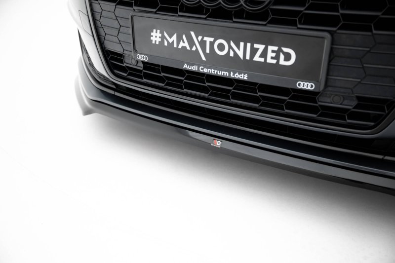 Maxton Front Ansatz V.1 Audi A5 F5 Facelift schwarz Hochglanz AU-A5-2F-SB-FD1-G