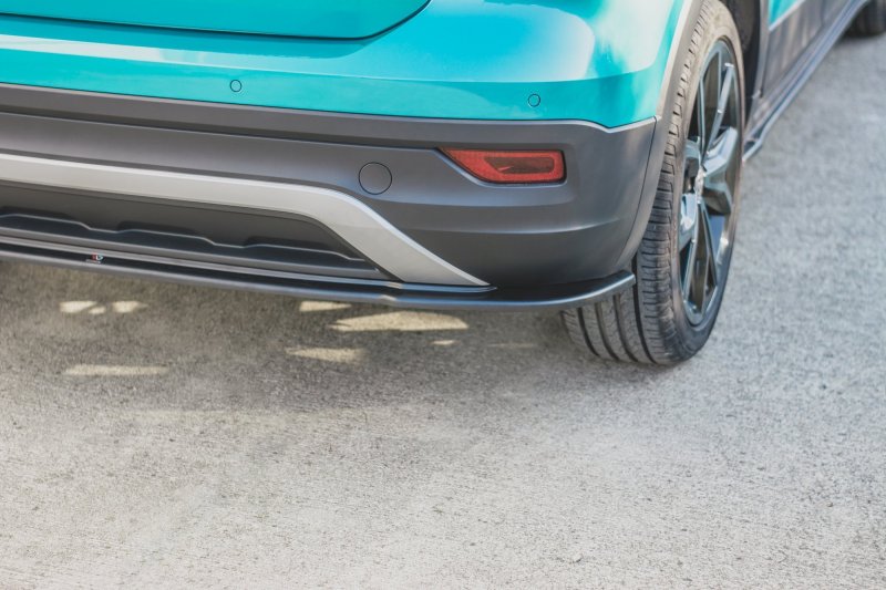 Maxton Mittlerer Diffusor Heck Ansatz für Volkswagen T-Cross schwarz matt VW-TCROSS-1-RD1-T