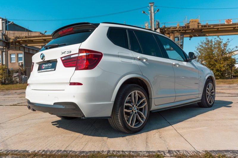 Maxton Spoiler CAP für BMW X3 F25 M-Paket Facelift  schwarz matt BM-X3-25-MPACK-CAP1-T