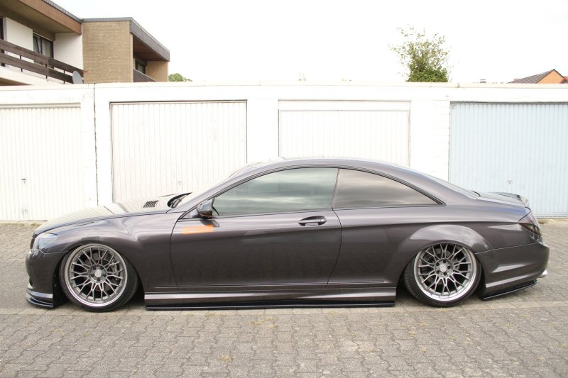 Maxton Seitenschweller Ansatz für MERCEDES CL 500 C216 AMGLINE schwarz Hochglanz ME-CL-500-216-AMGLINE-SD1-G