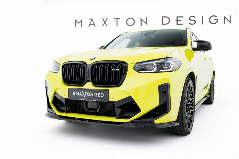 Maxton Front Ansatz BMW X4M F98 Facelift schwarz Hochglanz BM-X4M-F98F-FD1-G