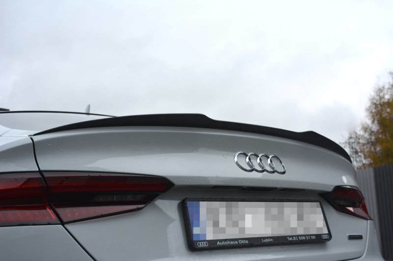 Maxton Spoiler CAP für Audi A5 S-Line F5 Sportback schwarz Hochglanz AU-A5-2-SLINE-SB-CAP1-G