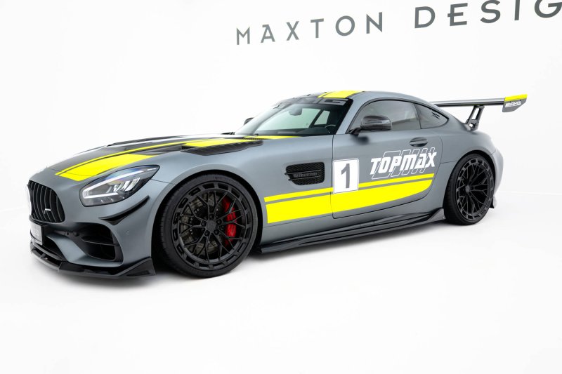 Maxton Seitenschweller Ansatz Mercedes-AMG GT C C190 Facelift schwarz Hochglanz ME-AMG-GTC-1F-SD1-G