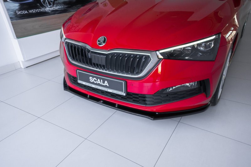 Maxton Front Ansatz V.1 für Skoda Scala schwarz Hochglanz SK-SC-1-FD1-G