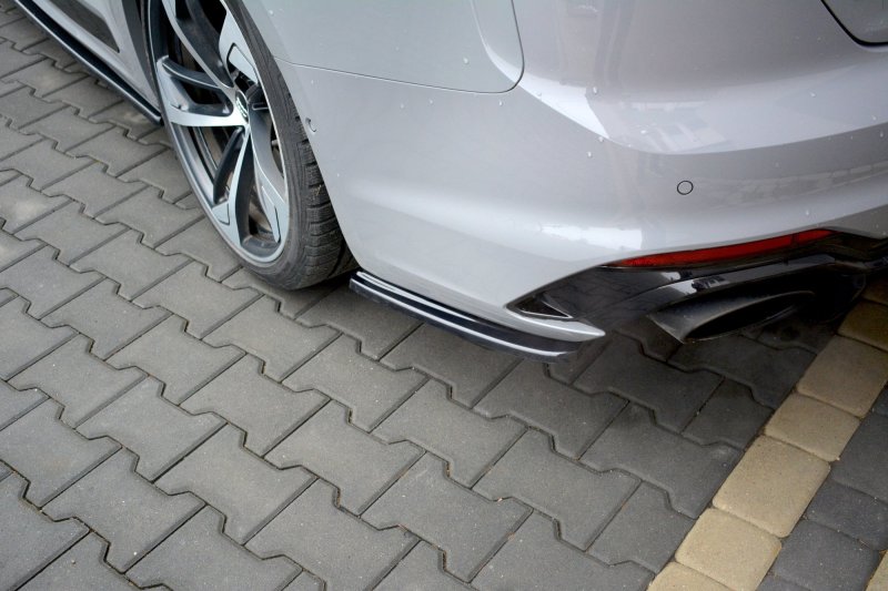 Maxton Heck Ansatz Flaps Diffusor für Audi RS5 F5 Coupe  schwarz Hochglanz AU-RS5-2-RSD1-G