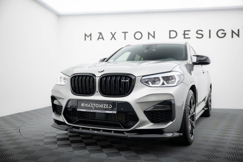 Maxton Front Ansatz V.1 BMW X4 M F98 schwarz Hochglanz BM-X4M-F98-FD1-G