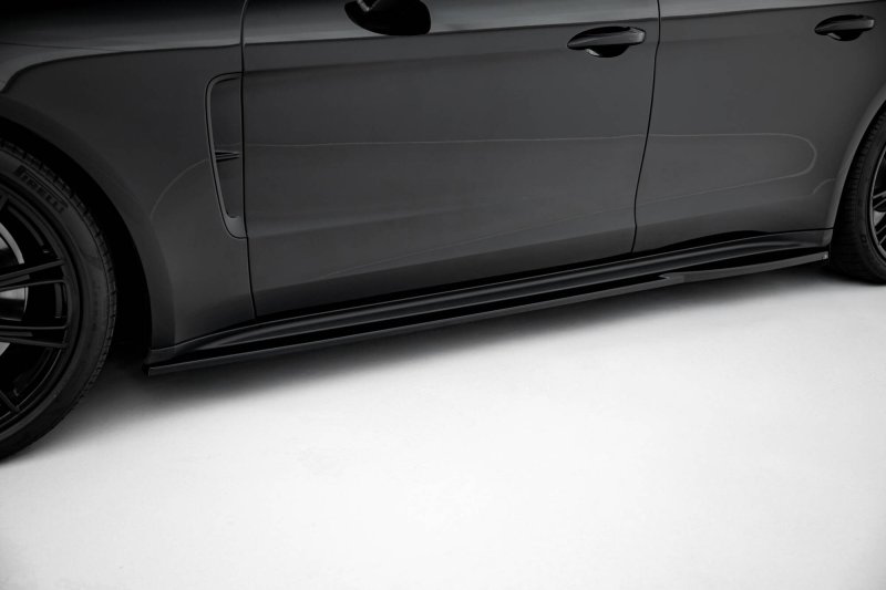 Maxton Seitenschweller Ansatz V.2 Porsche Panamera Turbo S E-Hybrid / Panamera E-Hybrid 971 schwarz Hochglanz PO-PA-971-H-SD2-G
