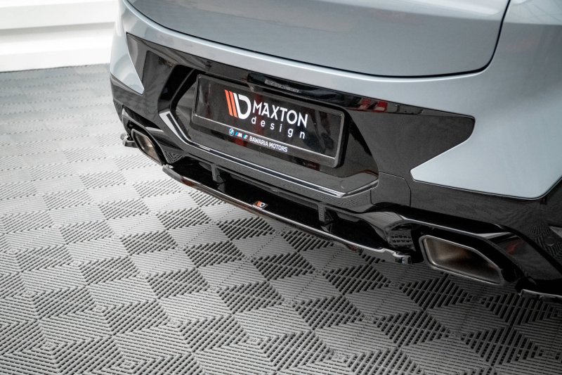 Maxton Mittlerer Diffusor Heck Ansatz für BMW X4 M-Paket G02 Facelift schwarz Hochglanz BM-X4-02F-MPACK-RD1-G