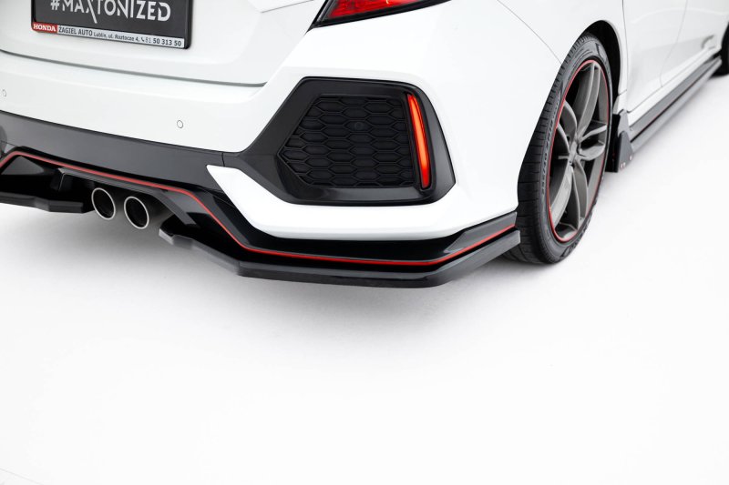 Maxton Mittlerer Cup Diffusor Heck Ansatz Honda Civic Sport Mk 10 schwarz Hochglanz HO-CI-10-SPORT-RSD2-G