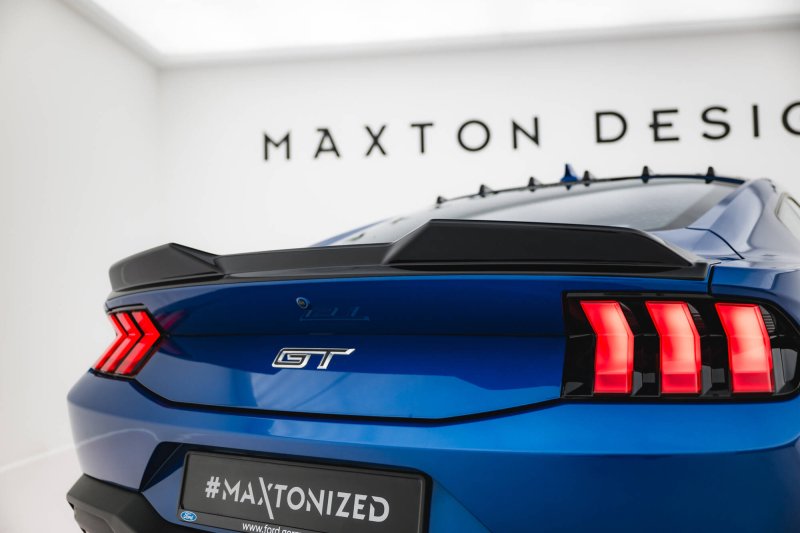 Maxton Spoiler CAP Abrisskante 3D Ford Mustang GT Mk7 schwarz Hochglanz FO-MU-7-GT-CAP3D1-G